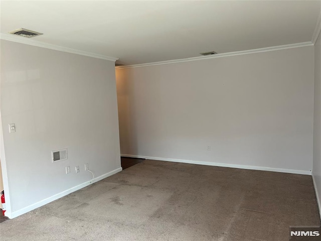 346 Maple Unit 3, Oradell, NJ 07649 - carpeted empty room featuring crown molding and baseboards