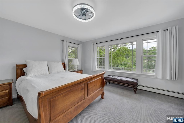 193 S Franklin Tpke, Ramsey, NJ 07446 - bedroom featuring carpet floors and a baseboard heating unit