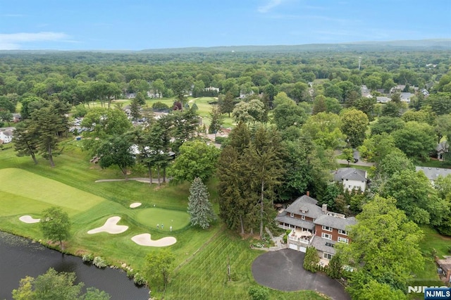 193 S Franklin Tpke, Ramsey, NJ 07446 - aerial view of a golf club, a large body of water, and a heavily wooded area