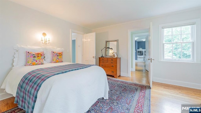 466 Park St, Montclair, NJ 07043 - bedroom with wood finished floors and baseboards