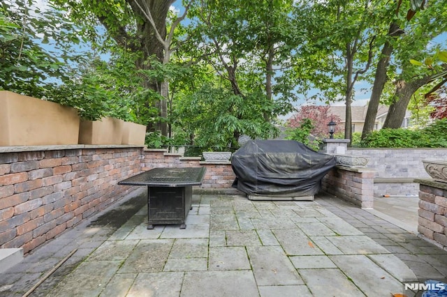 1060 Briar Way, Fort Lee, NJ 07024 - view of patio with a fire pit
