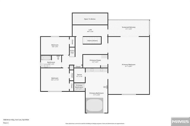 1060 Briar Way, Fort Lee, NJ 07024 - view of property floor plan