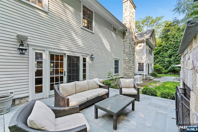 56 Knoll Rd, Tenafly, NJ 07670 - view of patio / terrace featuring outdoor lounge area and cooling unit