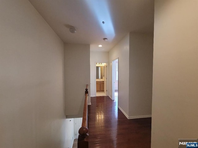 45 Birch St Unit 207, Ridgefield Park, NJ 07660 - hall featuring dark wood-type flooring and baseboards