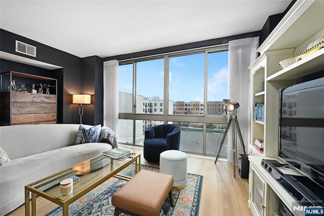 800 Jackson St Unit 505, Hoboken, NJ 07030 - living area with light wood-type flooring