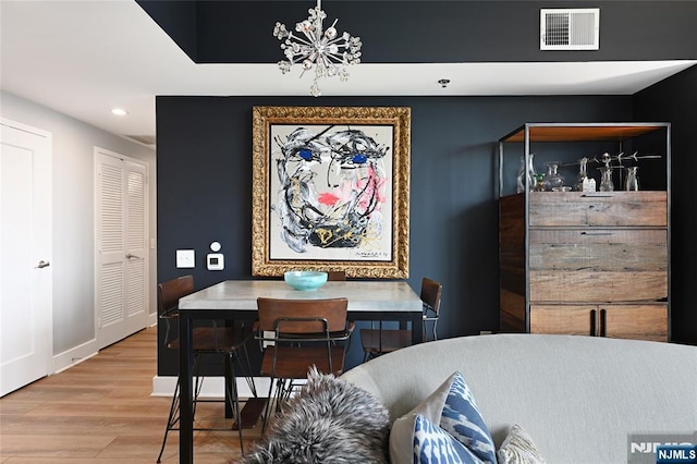 800 Jackson St Unit 505, Hoboken, NJ 07030 - dining room with wood finished floors, recessed lighting, and baseboards