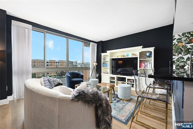 800 Jackson St Unit 505, Hoboken, NJ 07030 - living area with wood finished floors