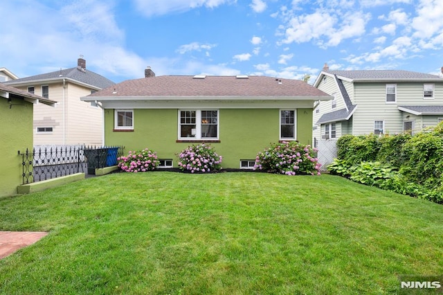 206 Eastern Way, Rutherford, NJ 07070 - back of property featuring stucco siding and a chimney