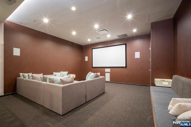 320 Adolphus Ave Unit 401, Cliffside Park, NJ 07010 - home theater room with carpet, recessed lighting, and baseboards