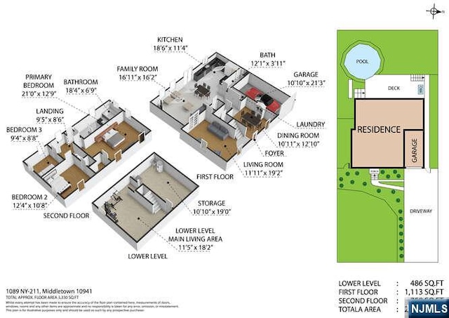 64 Lunn Ave, Bergenfield, NJ 07621 - view of floor plan / room layout
