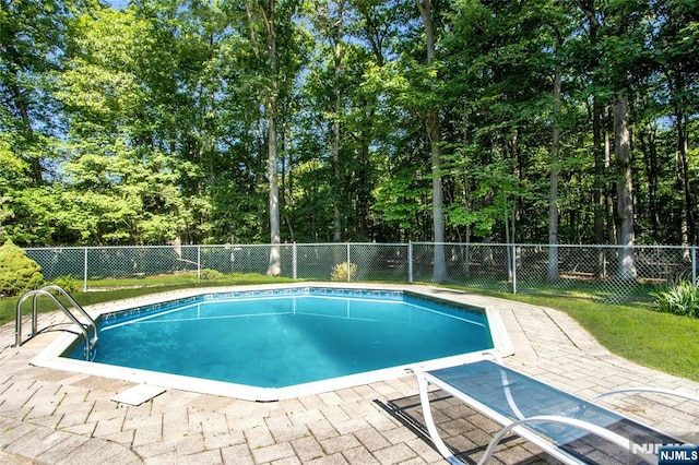 42 Lohs Pl, Harrington Park, NJ 07640 - view of pool with a fenced backyard and a patio area