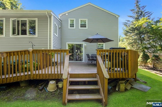 42 Lohs Pl, Harrington Park, NJ 07640 - deck featuring outdoor dining space