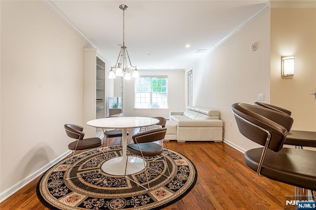40 Azalea Dr, Old Bridge, NJ 08857 - dining room featuring ornamental molding, wood finished floors, and baseboards