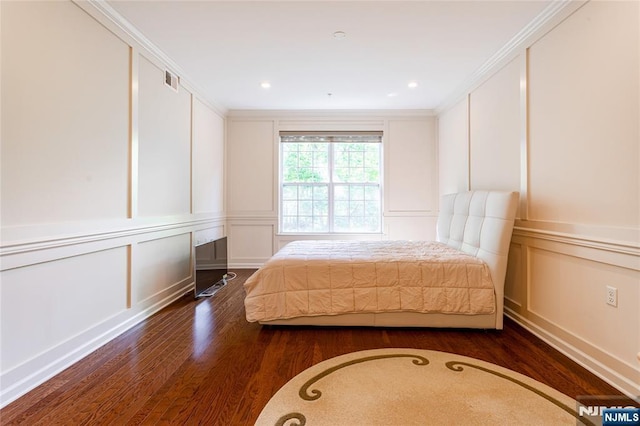40 Azalea Dr, Old Bridge, NJ 08857 - bedroom featuring a decorative wall, wood finished floors, crown molding, and recessed lighting