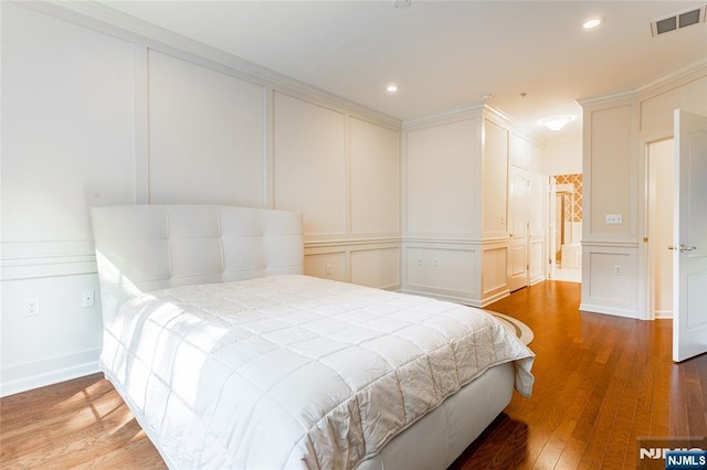40 Azalea Dr, Old Bridge, NJ 08857 - bedroom with a decorative wall, ornamental molding, wood finished floors, and recessed lighting