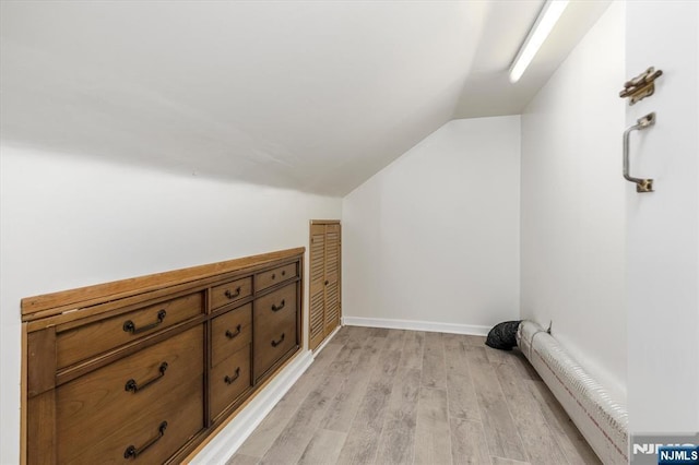 211 Harrison Ave, Hasbrouck Heights, NJ 07604 - additional living space featuring lofted ceiling and light wood-type flooring