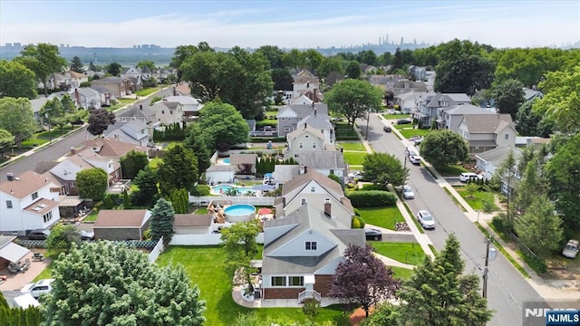 211 Harrison Ave, Hasbrouck Heights, NJ 07604 - aerial view of residential area with a pool area