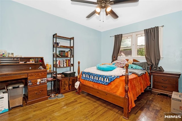 3 High St, Closter, NJ 07624 - bedroom with wood finished floors and a ceiling fan