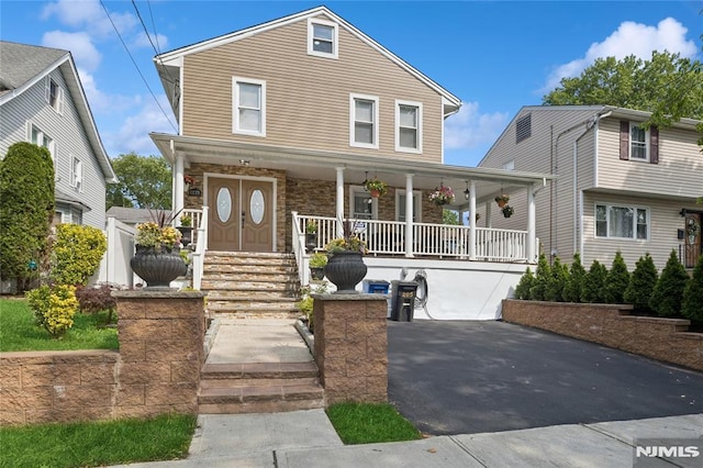 205 Summit Ave, Bogota, NJ 07603 - view of front of property featuring a porch and stone siding