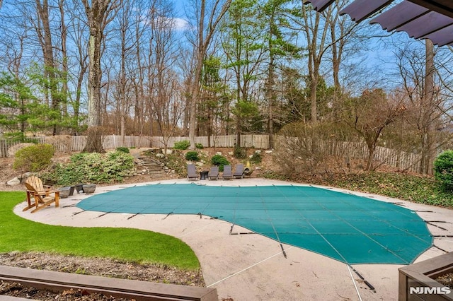 717 Ashmont Rd, Franklin Lakes, NJ 07417 - view of pool featuring a patio and a fenced backyard