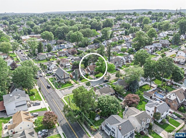 11 Newman Ave, Nutley, NJ 07110 - aerial view of property and surrounding area with nearby suburban area