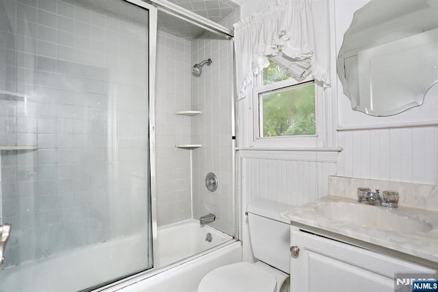 408 Terhune Ave, Paramus, NJ 07652 - full bath featuring vanity, toilet, and combined bath / shower with glass door