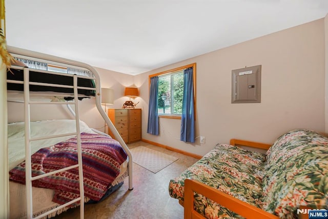 40 Shore Dr, Newton, NJ 07860 - bedroom featuring electric panel, baseboards, and carpet flooring