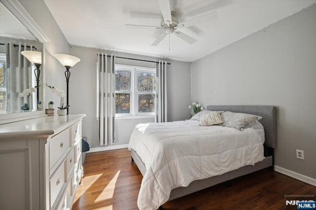 14 Old Chimney Rd, Randolph Township, NJ 07869 - bedroom featuring wood finished floors, baseboards, and a ceiling fan