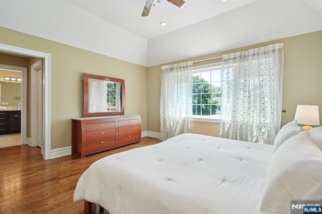 19 Grandview Ave, Glen Rock, NJ 07452 - bedroom with wood finished floors, baseboards, a ceiling fan, and recessed lighting
