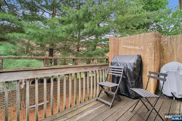316 Columbia Ave Unit A, Palisades Park, NJ 07650 - wooden terrace featuring area for grilling