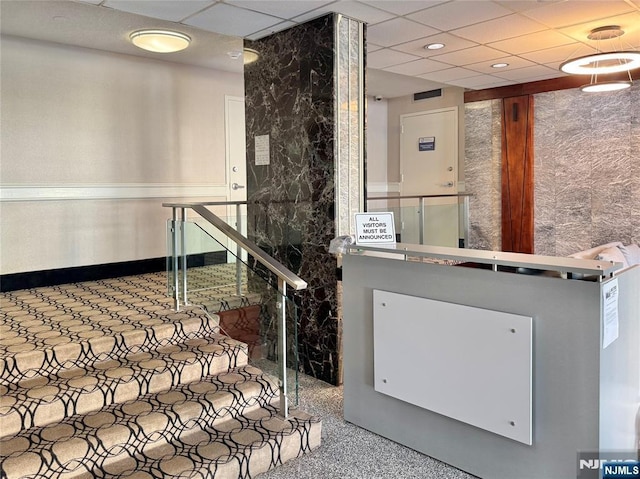 90 Prospect Ave Unit 10G, Hackensack, NJ 07601 - welcome area with a paneled ceiling