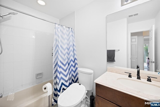 519 Windsor Dr Unit 204, Palisades Park, NJ 07650 - bathroom with vanity, shower / bath combo with shower curtain, and toilet