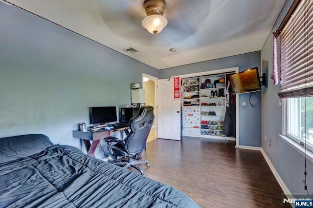 14 Swan Ct, East Rutherford, NJ 07073 - bedroom featuring wood finished floors and a ceiling fan