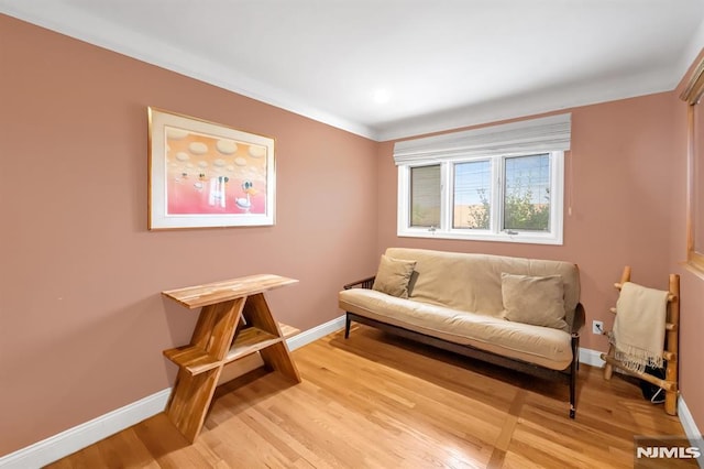 28 Elizabeth Ct, Secaucus, NJ 07094 - living area featuring baseboards and light wood-style floors