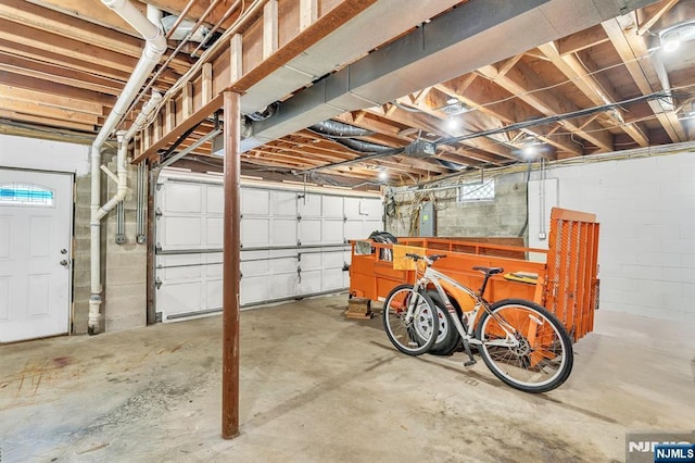 72 Francisco Ave, Little Falls, NJ 07424 - garage featuring concrete block wall