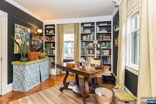 33 Ramapo Ave, Pompton Lakes, NJ 07442 - office space with wood finished floors, plenty of natural light, built in features, ornamental molding, and baseboards