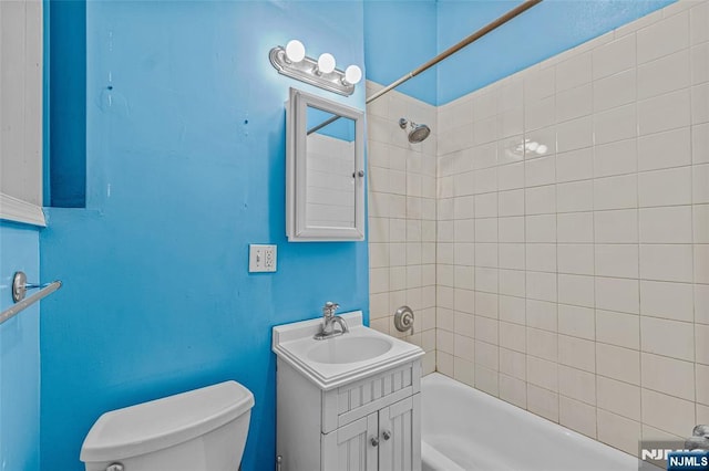 300 2nd St Unit 2, Jersey City, NJ 07302 - full bathroom featuring toilet, shower / bath combination, and vanity