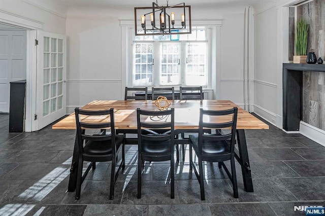 10 Whittier Ave, Trenton, NJ 08618 - dining area featuring a chandelier and baseboards