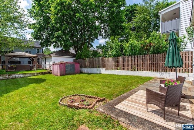 41 Gillies St, Clifton, NJ 07013 - view of yard with a gazebo and a wooden deck