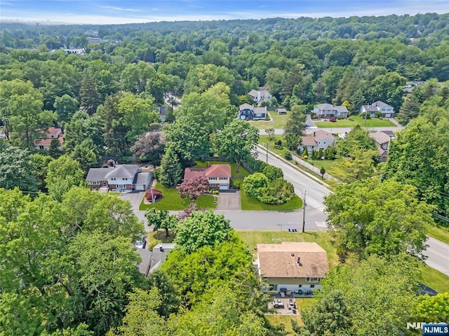 8 Delmar Ave, Cresskill, NJ 07626 - aerial view of residential area featuring a heavily wooded area