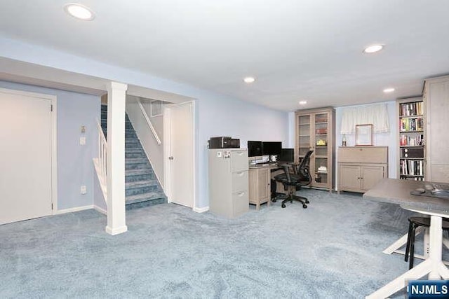 55 Beech St, Westwood, NJ 07675 - office with carpet and recessed lighting