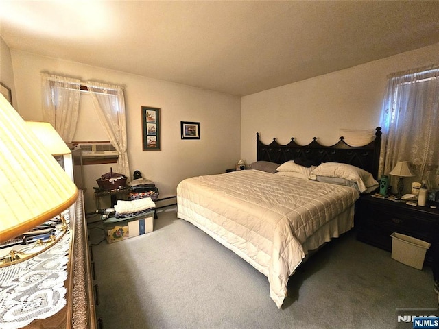 37 Pocohontas Path, Lincoln Park Borough, NJ 07035 - carpeted bedroom with a baseboard radiator and cooling unit