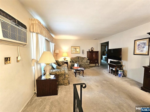 37 Pocohontas Path, Lincoln Park Borough, NJ 07035 - living area featuring carpet floors and a wall unit AC