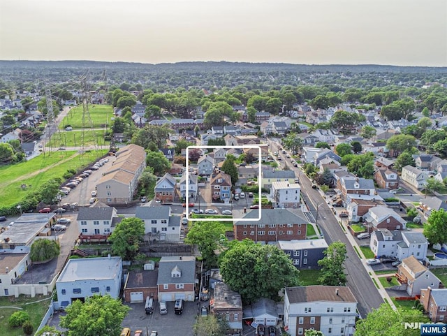 42 Berton Pl, Nutley, NJ 07110 - aerial view of residential area with property parcel outlined