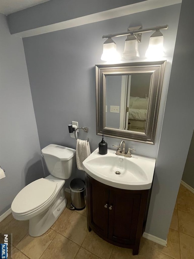 771 Stelton St, Teaneck, NJ 07666 - bathroom featuring tile patterned floors and vanity
