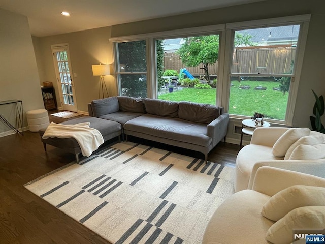 771 Stelton St, Teaneck, NJ 07666 - living room with wood finished floors and recessed lighting