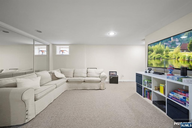36-15 Garden View Ter, Fair Lawn, NJ 07410 - living room with carpet flooring and recessed lighting