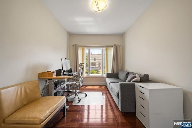 36-15 Garden View Ter, Fair Lawn, NJ 07410 - office area featuring dark wood-type flooring