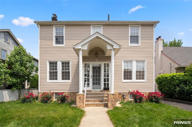 3 Drury Ln, Fort Lee, NJ 07024 - traditional-style home with a chimney