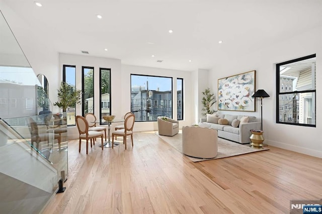 262 Webster Ave Unit 2, Jersey City, NJ 07307 - living room with light wood finished floors and recessed lighting